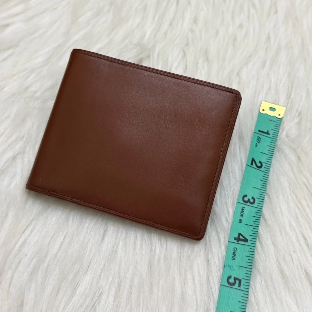 BURBERRY - MENS NOVA CHECK LINED BROWN LEATHER BIFOLD WALLET